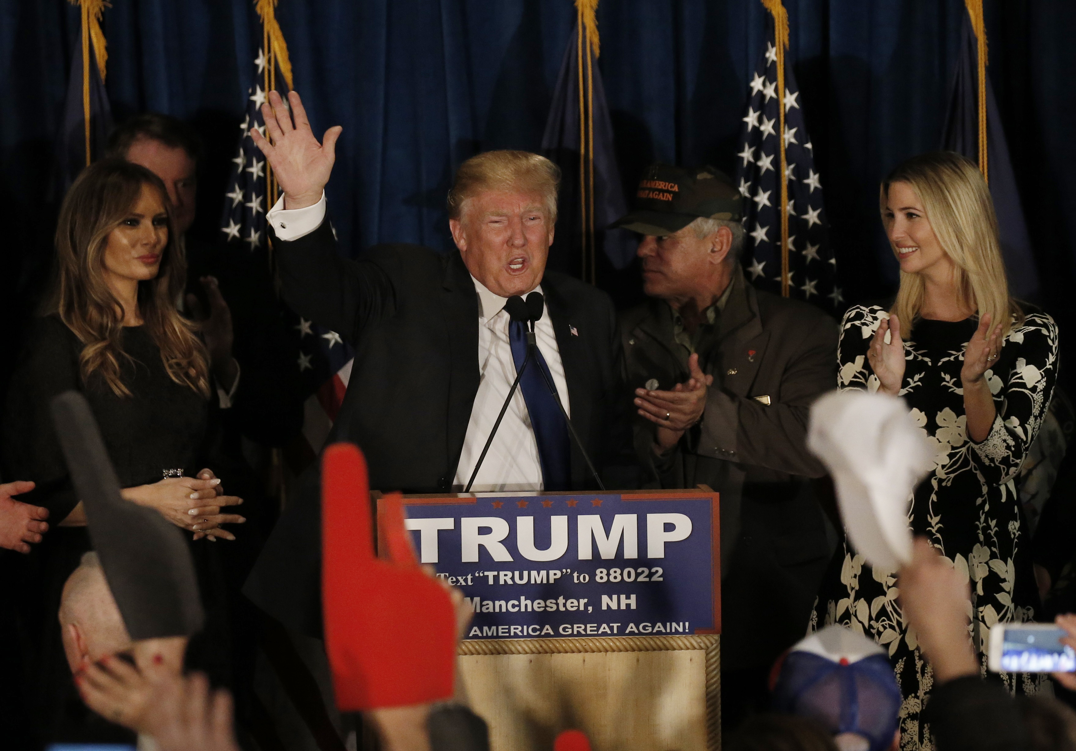 Mangemilliardæren Donald Trump har haft godt tag i vælgerne ved det første primærvalg