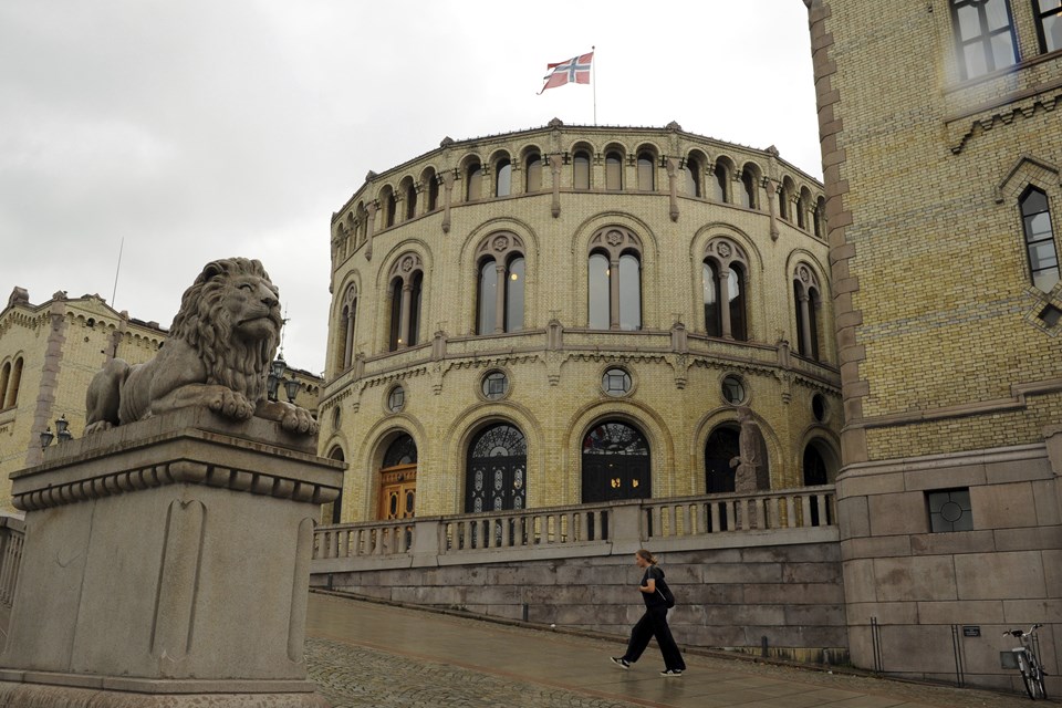 Stortinget i den norske hovedstad, Oslo. Vælgerne har valgt 169 nye medlemmer ved mandagens parlamentsvalg. /ritzau/Sigrid Harms Frank Jørgensen