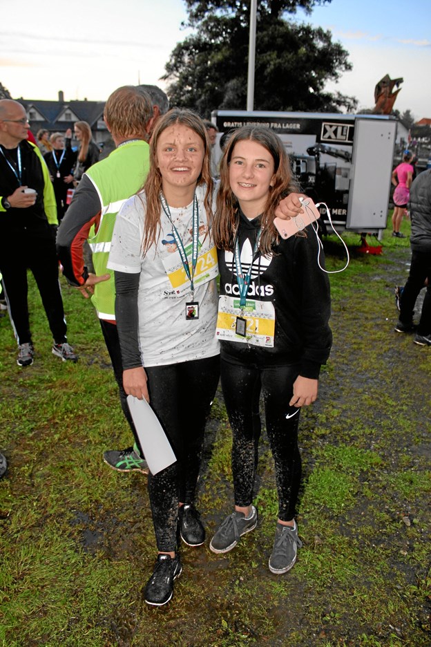 Mathilde Hardam og Ida Nørgaard løb begge 21 km, fra Præstbro til Voerså. Foto: Cille Strøm Hans Christensen