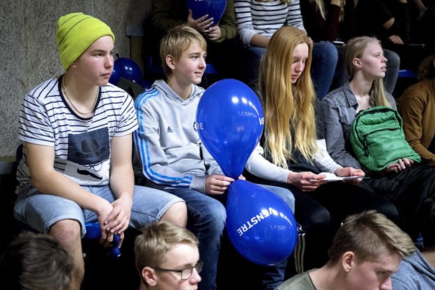 De unge stemmer blåt. Venstre vandt Ungevalget, hvor stemmetallene så helt anderledes ud end ved de voksne seneste valg. Hans Christensen