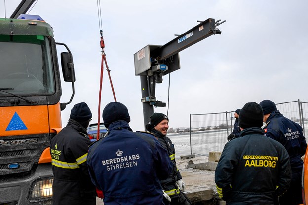 Beredskabsstyrelsen og Nordjyllands Beredskab deltog i øvelsen. Foto: Nicolas Cho Meier Peter Witten