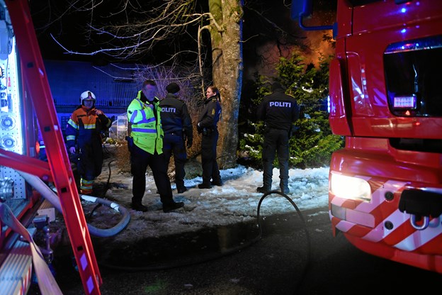 Branden på Kraghøjvej torsdag aften. Foto: Jan Pedersen Peter Witten