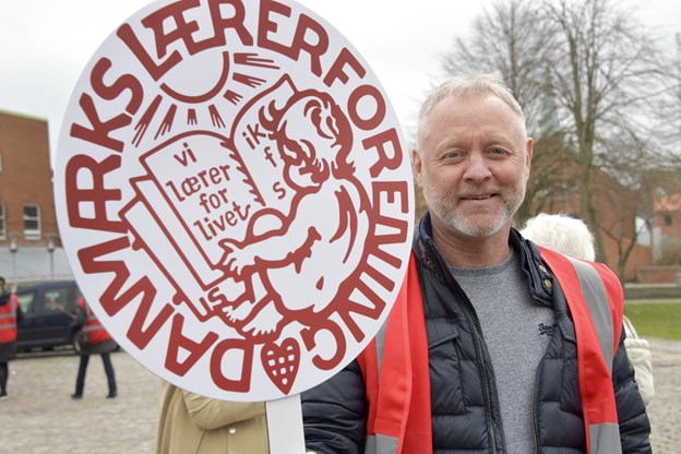 - Lærerne i Frederikshavn Kommune bliver også berørt af en storkonflikt, selv om vi ikke er udtaget til at strejke, siger Mads Christensen, DLF Frederikshavn.
Foto: Bente Poder Hans Christensen