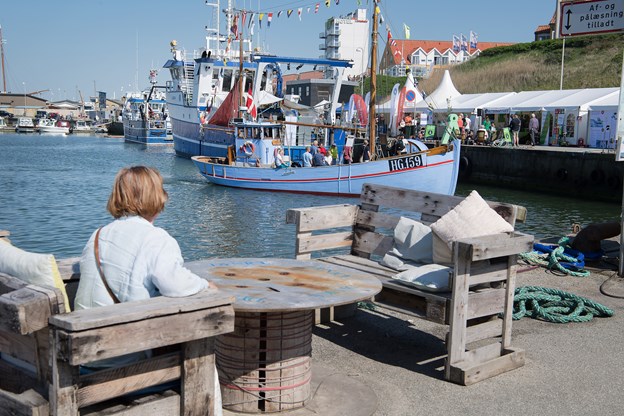 De fine rammer ved havnen blev nydt i det fine vejr. Foto: Hans Ravn Jakob Gammelgaard