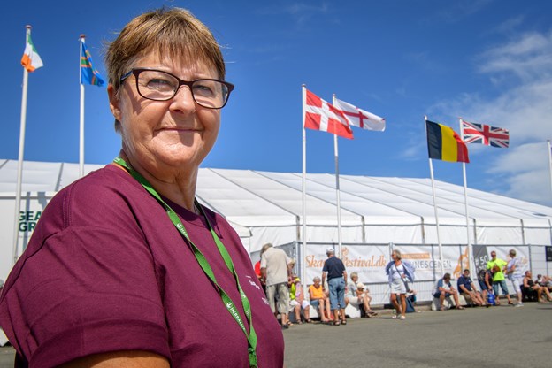 Formand for Skagen Festival Lis Jensen er godt tilfreds med årets festival, hvor hun aldrig har set så mange mennesker før. Carl Emil Nielsen og Peter Broen (foto)