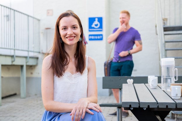 Skuespiller Isabel Schwartzbach har øvet skaler og danset ballet, for hun skal være helt klar til prøverne på West Side Story. Anne Helene Kahr Thomsen og Lasse Sand (foto)