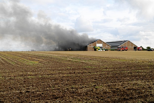 Brand i maskinhal på Arupvej onsdag. Foto: Diana Holm Peter Witten