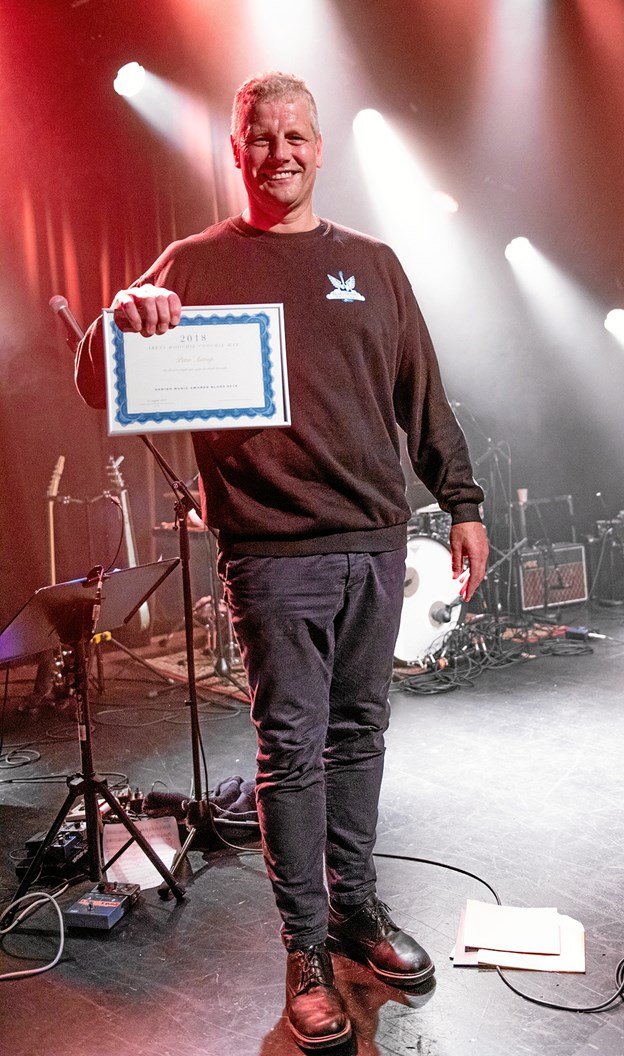Peter Astrup, Årets Hoochie Coochie Man, på Turbinen i Randers. Foto: Frank Nielsen Hans Christensen