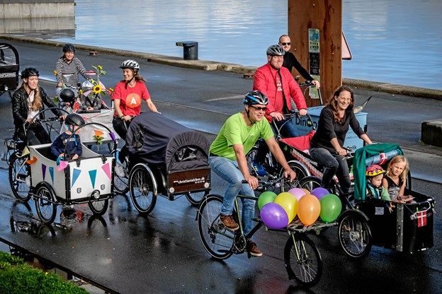Også sidste år var der parade af de bæredygtige køretøjer gennem byen. Foto: Cyklistforbundet