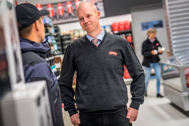 Købmand Christian Bast Nielsen er lettet efter fire års planlægning. Foto: Martin Damgård Jakob Gammelgaard
